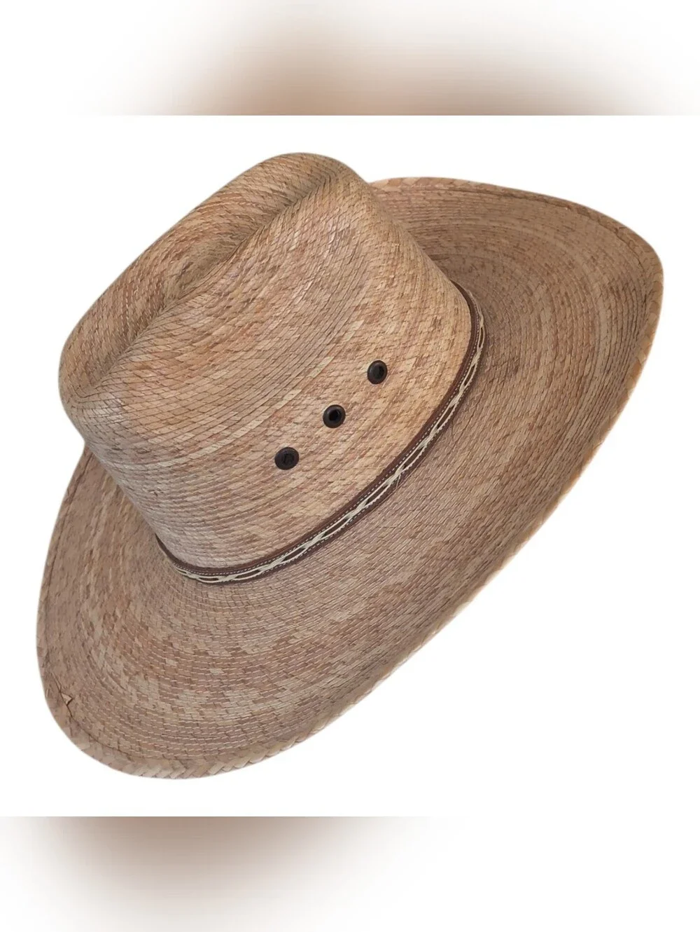 Atwood Straw Cowboy Hat Western 6 3/8 Hereford Low Crown Long Oval Mexico